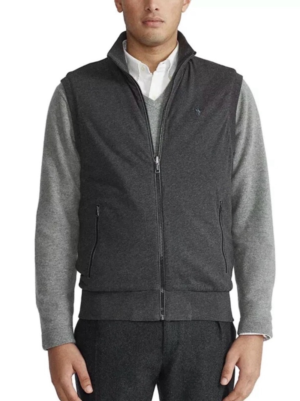 Polo Ralph Lauren Vest Quilted Reversible Gray Men's L